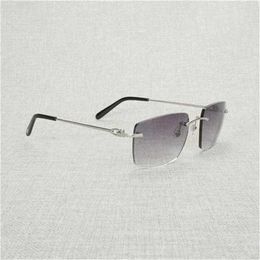 26% OFF Sunglasses Vintage Rimless Big Square Men Oversize Glasses Frame Women Eyeglasses Shades Oculos Gafas for Driving Outdoor 011BKajia New