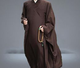 3 colors Zen Buddhist Robe Lay Monk Meditation Gown Monk Training Uniform Suit Lay Buddhist clothes set Buddhism Robe appliance4754293