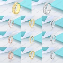 Rings double Tshape ring simple spring 925 sterling silver diamond arrow ring classic woman luxury jewellery with original bag