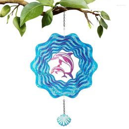 Garden Decorations Dynamic Wind Spinner Outdoor Dolphin Pendant Windmill Decor Kinetic Sculptures For Courtyards Balconies Patios Lawns