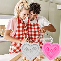 Baking Moulds Lovers' Love Hand Pulled Sugarcane Silicone Cake Decorative Valentine's Day Birthday Chocolate Lunch Notes