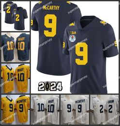 Michigan Football Jersey "J.J. Mccarthy" 2024 ROSE Bowl ''Tom Brady ''Aidan Hutchinson''Blake Corum'' Jersey Michigan Wolverines