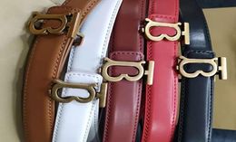 Designer Leather Belts For Women Gold Letter Buckle Mens B Belt Fashion Ladies Waistband Width 25cm High Quality Cintura Ceinture2973594