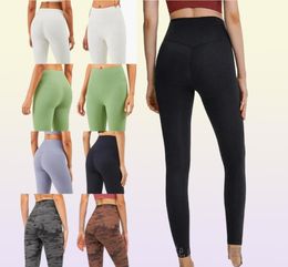 newstyle white black womens leggings yoga suit pants 32 Align High Waist Sports Raising Hips Gym Wear Legging Elastic Fitness Tights Workout 80Qb#2001488