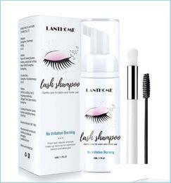 Makeup Remover 50Ml Professional Eyelash Eye Lashes Cleaner Pump Design Individual Extension Shampoo Remover With Brush Drop De Dhqym8730953