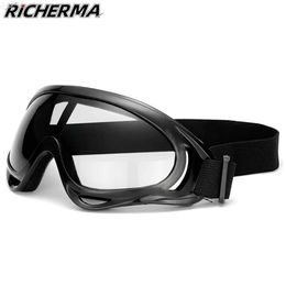 Motorcycle Sunglasses Fashionable Motorcycle Glasses Dustproof Clear Lens Safety Glasses Cross-Country Ski Dirt Bike Motocross Women's SunglassesL24014