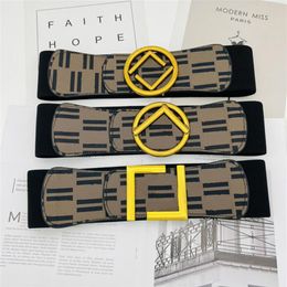 Fashion Belt Women Waistband Designer Letter Brand Wide Belts For Ladies Dress Accessories Elastic Waist Girdle High Quality PU Le356d