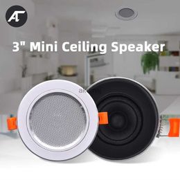 Portable Speakers Mini Ceiling Speaker Stereo 3 inch 10W Loudspeaker Home Background Music System Bathroom Moisture-proof Public Address Wall Horn YQ240106