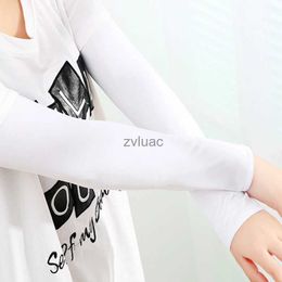 Arm Leg Warmers Fingerless Gloves 1 Pair Summer Outdoor Cycling Sleeves Cover UV Sun Protection Oversleeves Ice Silk Covers Oversleeve For And Driving YQ240106