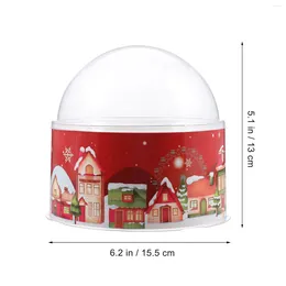 Take Out Containers Disposable Dessert Boxes Christmas Hug Bucket Paper Cups Transparent Cake Container