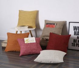 Pillow Covers Solid Envelope Book Pocket Decorative Pillow Case Linen Blank Throw Pillow Cushion Cover Home Decor 13 Colors YG7941584433