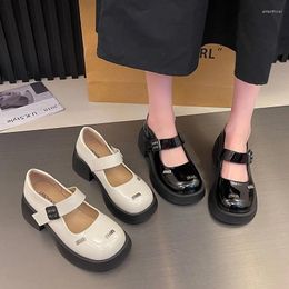 Dress Shoes 2024 Spring Platform Women Flats Casual Oxford Loafers Thick Bottom Ladies Wedge Lolita Mary Jane Moccasins