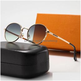 Sunglasses Mens And Womens 2023 New Designer Classic Luxury Coast Glasses Sunglasses Composite Metal Oversized Golden Drop Delivery F Dhyxk