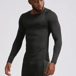 Men's T Shirts Men Jogging Sports Fitness Long Sleeve T-shirt Outdoor Quick Drying Clothes Man Pro Basketball Training Tight Fitting