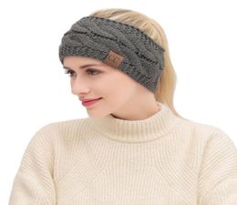 CC Hairband Colourful Knitted Crochet Headband Winter Ear Warmer Elastic Hair Band Wide Hair Accessories 20203052425