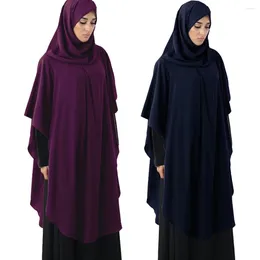 Ethnic Clothing Muslim Women Hooded Tops Long Khimar Overhead Prayer Garment Clothes Islamic Large Scarf Niqab Nikab Caftan Eid Ramadan