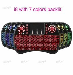 Wireless Mini i8 Keyboard Backlit Backlight Remote Control For Android TV Box 24G With Touch Pad PC Air Mouse8078445