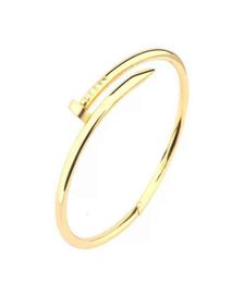 letter bangle bracelet fashion designer Bracelet nail diamond rose gold belcher bangles charm mens bracelets for woman wedding ann9365726