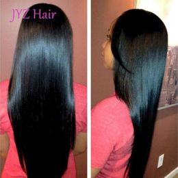 Glueless Full Lace Wigs Silk Straight Brazilian Malaysian Peruvian Indian Virgin Hair Full Lace Front Human Hair Wigs Lace Wigs7838420657