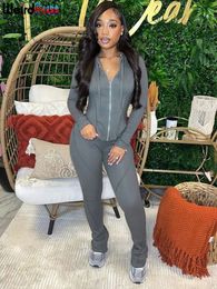 Weird Puss Stripe Patchwork Women Tracksuit 2 Piece Set Hooded Zip Crop TopsLeggings Matching Sporty Stretch Streetwear Outfits 240106