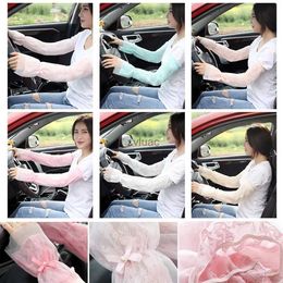 Arm Leg Warmers Children's Finger Gloves Hand Protector Cover Outdoor Sports Driving Cycling Mittens Sunscreen Gloves Arm Guard Arm Sleeves Ice Silk Sleeve YQ240106