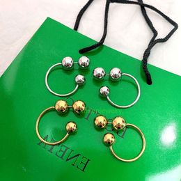 bottegaly venettaly earrings influencer with same three-dimensional metal ball earrings French light luxury versatile earrings small fragrant women's earrings