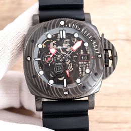 Pan men's fully automatic mechanical watch with a dial diameter of 44mm, luminous men's watch