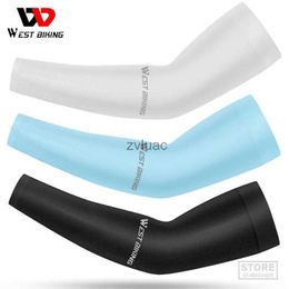 Arm Leg Warmers Protective Gear WEST BIKING Summer Cool Sleeves Ice Silk Quick Dry Running Fishing Travelling Cycling Sun Protection Sleeve Long Cover YQ240106