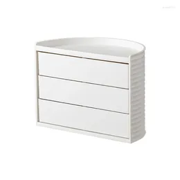 Storage Boxes Rotating Box Desktop Placement Half Circle Rotatable Student Children Stationery Cosmetics