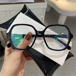 12% OFF Sunglasses New High Quality Net-red myopia with fragrance and polygonal 3421 black glasses female nude divine tool large frame small face