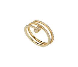 love nail ring designer jewlery engagement diamond rings for women luxury Gold Rose gold Silver Titanium3094189
