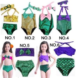 Kids Swimming Bikinis Set Two Pieces Baby Girls Bathing Suit Baby Girls Mermaid Swimwear Bathing Suit7247847