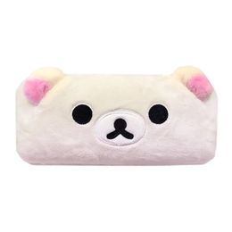 Cute Rilakkuma Plush Glasses Case Box Korilakkuma Kiiroitori Kawaii Sunglasses Organiser Cases Anime Eyeglass Spectacle 240106