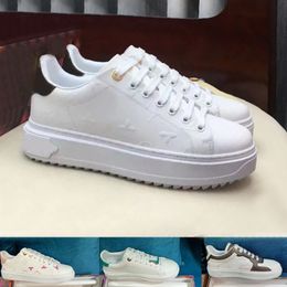 Men Casual shoes designer womens SHoes lace-up sneaker Travel leather fashion lady Running Trainers Letters woman shoe platform gym sneakers size 35-42-43-45 With box