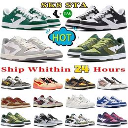 Sk8 Men Women Casual Shoes Designer Womens Sta Low Sneakers Court Nigo a Bathing Apes Platform Shoe Mens Light Grey Cream Beige Triple White Silver Ivory Mens