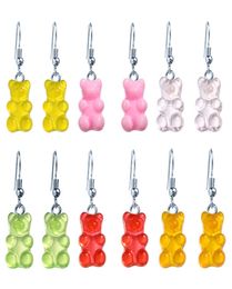 Panda Transparent candy Colour bear stud earrings Charm earing Gift For Mum or Teacher Newest Style 30pairslot1514863