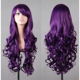 Wigs Fashion Long Assorted Colour Harajuku Fluffy Wavy Synthetic Cosplay Wig Hair>>Free shipping New High Quality Fashion Picture wig