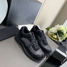 NO BOX Fashions pparies- injection molded shoes low cut casual flat heels black textile round toe front tie up campus style sports shoes
