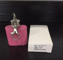 Pink Colour Portable 1oz Mini Stainless Steel Hip Flask Alcohol Flagon with Keychain Mini Alcohol Hip Flask Accessories C07617164685