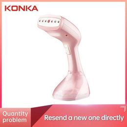 Other Health Appliances KONKA Handheld Garment Steamer Pink Ironing For Clothes 250ml Portable Home Travel 15s Fast-Heat Household Fabric Steam J240106