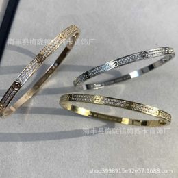 Designer Cartres Bracelet CNC Precision Edition V Gold Card Home Snap Full Sky Star Colourless LOVE Wide Narrow Rose Band Diamond 2J1M