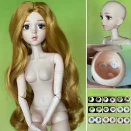Fashion DIY 60cm Princess Doll with 3 Pair Eyes 13 BJD Doll Joints Moveable Kids Girls Doll Toy Gift 240105