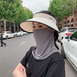 Scarves Protection Sun Proof Bib Face Shield Summer Outdoor Sunscreen Scarf Silk Mask Cover Neck Wrap
