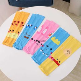 Arm Leg Warmers Children's Finger Gloves Ice Silk Sleeves For Children Anti UV Summer Sleeve Cartoon Boys Girls Sunscreen Cycling Protective Cover YQ240106