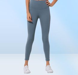 Roupas de ginástica femininas leggings de yoga alinhar calças de yoga nu cintura alta correndo fitness esporte leggings apertado treino trouses8373746