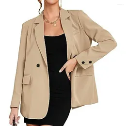 Women's Suits Women Casual Blazer Coat Stylish Suit Formal Business Style With Button Lapel Pocket