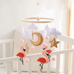 Baby Toys 0 12 Months Flamingo Mobiles Montessori baby Rattles room decoration Baby stroller Bed Bell for born baby Gifts 240105