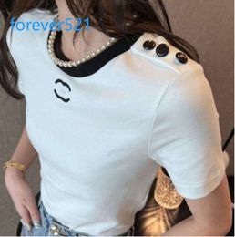 Womens T Shirt Designer For Women Shirts With Letter And Dot Fashion tshirt With Embroidered letters Summer Short Sleeved Tops Tee Woman3623