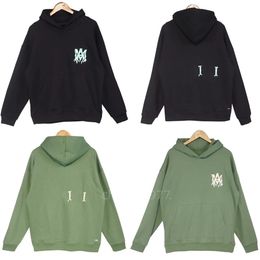 Designer printed pullover letter hooded hoodie for Men Women luxurious fashion casual versatile black green cotton hoodie