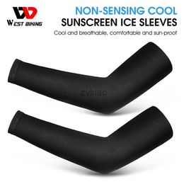 Arm Leg Warmers Protective Gear WEST BIKING Ice Sleeve Sunscreen Silk Sleeves UV Protection Men Women Outdoor Sports Fishing Cycling Guard Covers YQ240106